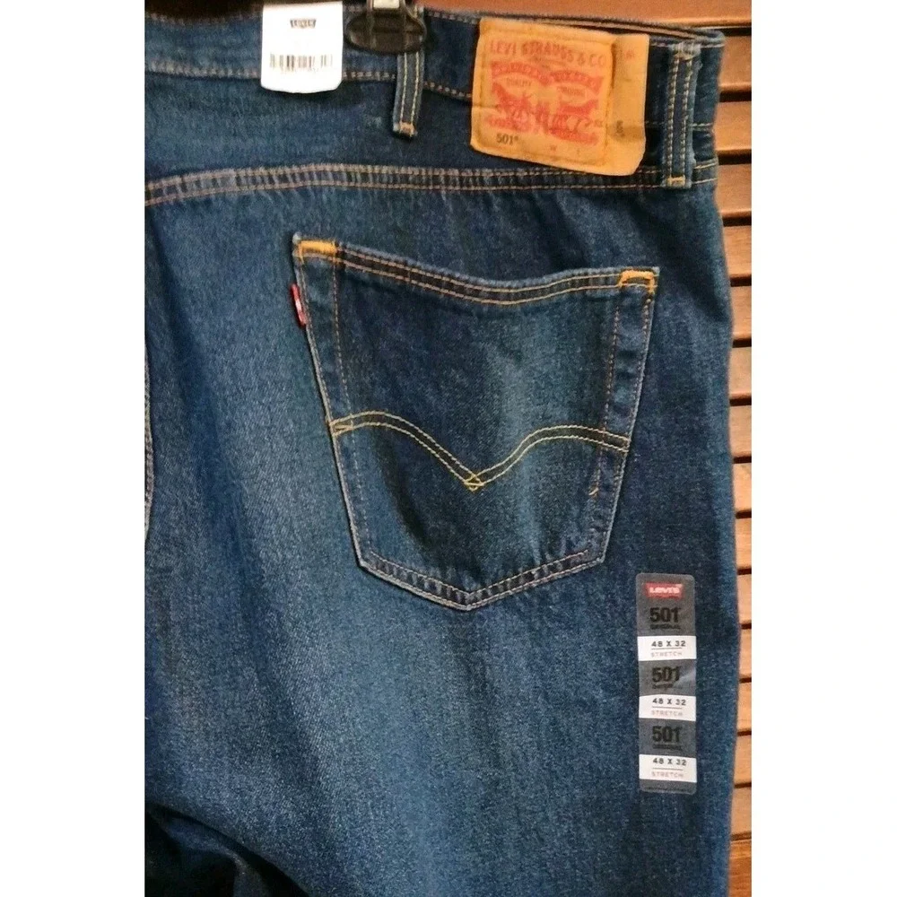NWT Levi's 501 Original Stretch‎ Button Fly Big & Tall 48